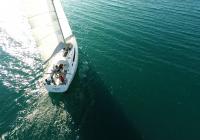 sailing yacht from above